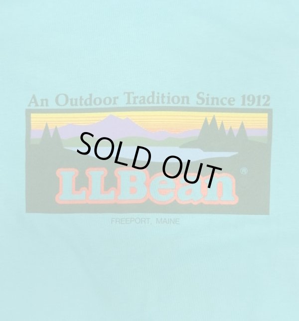 画像3: 80'S LL Bean x HANES シングルステッチ 半袖 Tシャツ ターコイズブルー USA製 (DEADSTOCK)