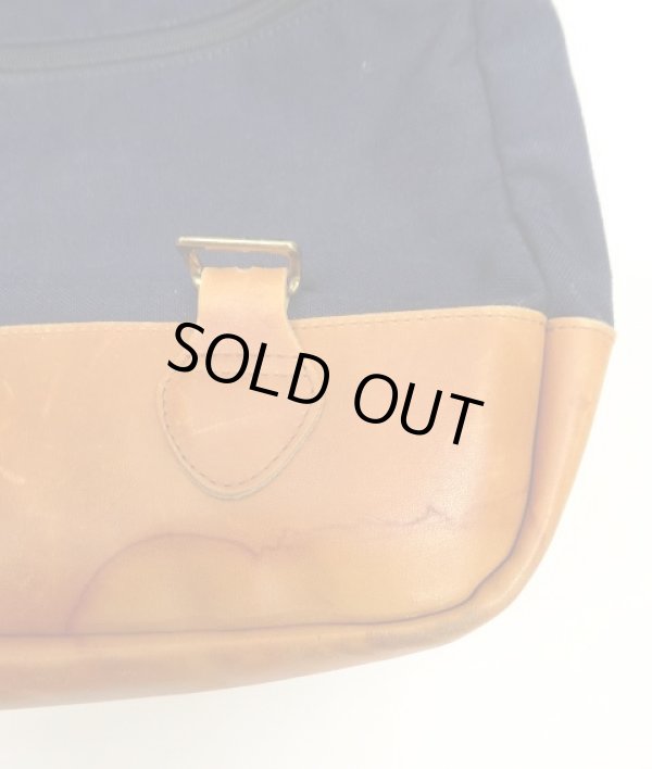 画像7: 80'S LL Bean ナイロン/レザー ショルダーバッグ ネイビー/ブラウン USA製 (VINTAGE)