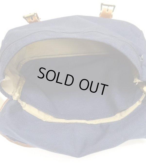 画像8: 80'S LL Bean ナイロン/レザー ショルダーバッグ ネイビー/ブラウン USA製 (VINTAGE)