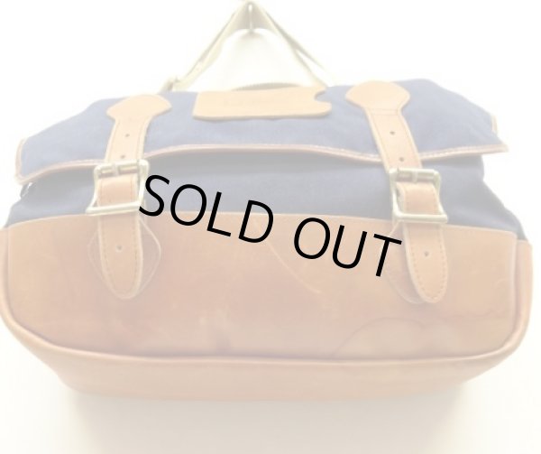 画像5: 80'S LL Bean ナイロン/レザー ショルダーバッグ ネイビー/ブラウン USA製 (VINTAGE)