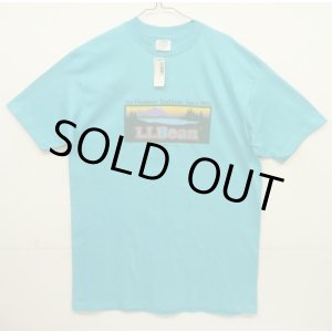 画像: 80'S LL Bean x HANES シングルステッチ 半袖 Tシャツ ターコイズブルー USA製 (DEADSTOCK)