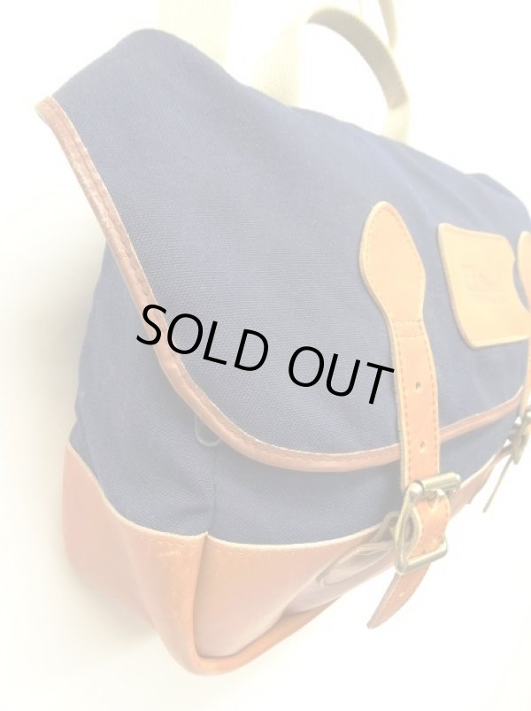 画像4: 80'S LL Bean ナイロン/レザー ショルダーバッグ ネイビー/ブラウン USA製 (VINTAGE)