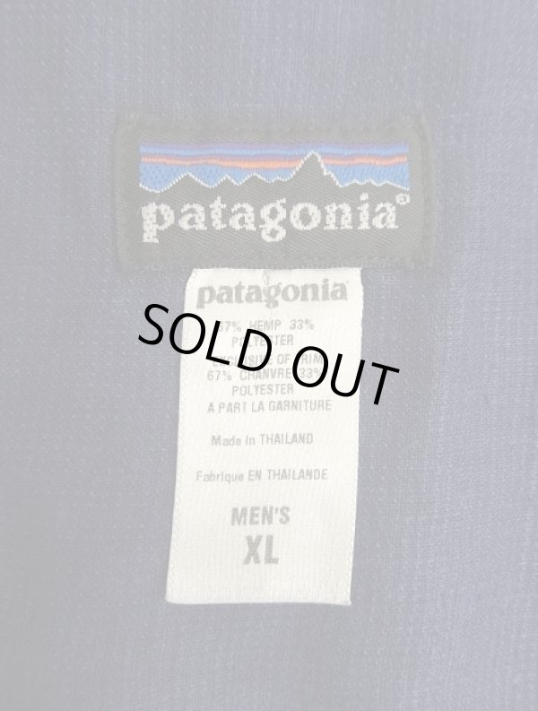 画像2: 04'S PATAGONIA "RHYTHM" 刺繍入り ヘンプ 長袖 フルジップシャツ インディゴ (VINTAGE)