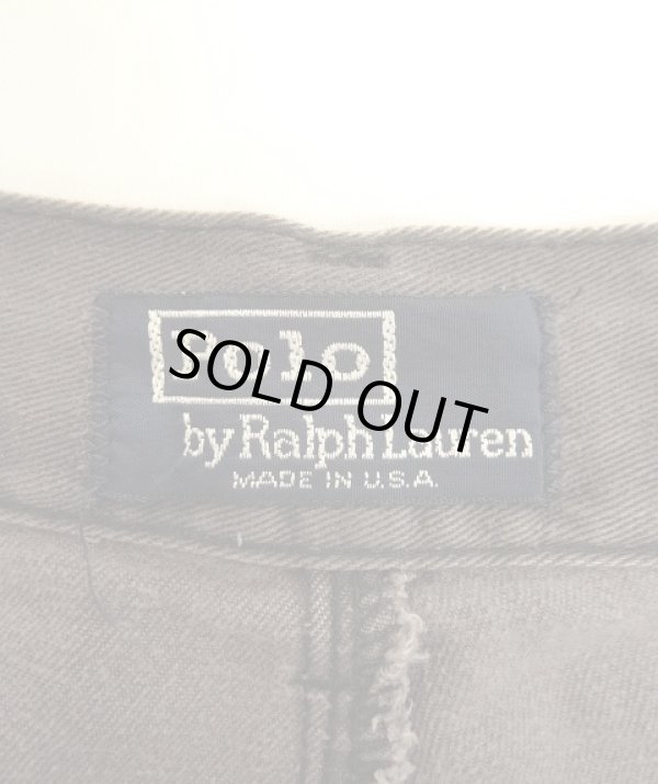 画像2: 90'S RALPH LAUREN ツープリーツ ダブルステッチ チノショーツ フェードブラック USA製 (VINTAGE)