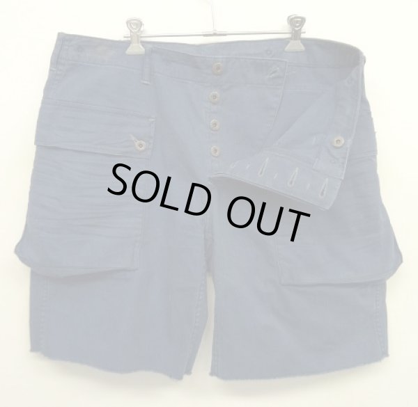 画像3: 90'S RALPH LAUREN ヘリンボーンツイル ドーナツボタン カーゴショーツ ネイビー (VINTAGE)