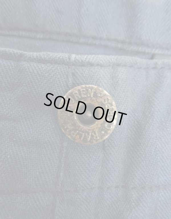 画像4: 90'S RALPH LAUREN ヘリンボーンツイル ドーナツボタン カーゴショーツ ネイビー (VINTAGE)