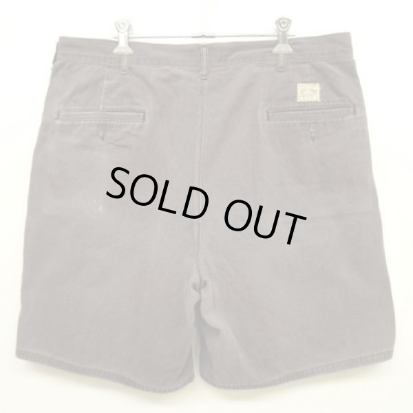 画像5: 90'S RALPH LAUREN ツープリーツ ダブルステッチ チノショーツ フェードブラック USA製 (VINTAGE)