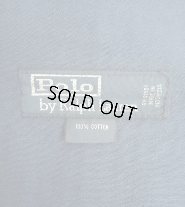 画像2: 90'S RALPH LAUREN ヘリンボーンツイル ドーナツボタン カーゴショーツ ネイビー (VINTAGE)