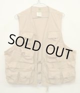 画像: 70'S IDEAL フロント10ポケット フィッシングベスト タン (VINTAGE)