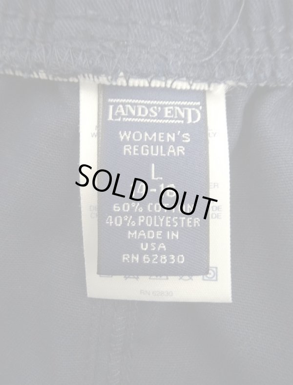 画像2: 90'S LANDS' END コットンツイルショーツ ネイビー USA製 (DEADSTOCK)