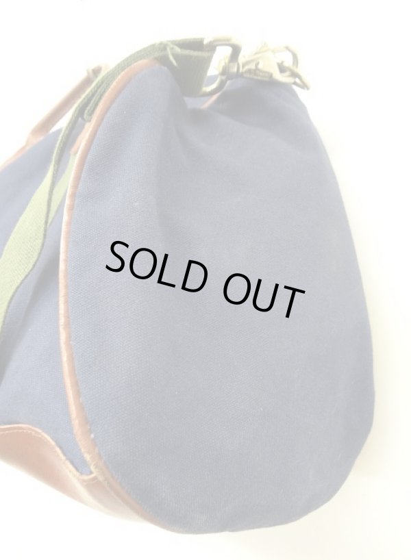 画像4: 80'S LL Bean キャンバス/レザー ダッフルバッグ ネイビー/オリーブ USA製 (VINTAGE)