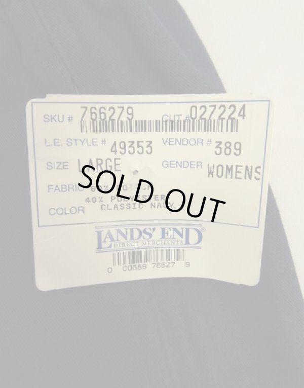 画像4: 90'S LANDS' END コットンツイルショーツ ネイビー USA製 (DEADSTOCK)