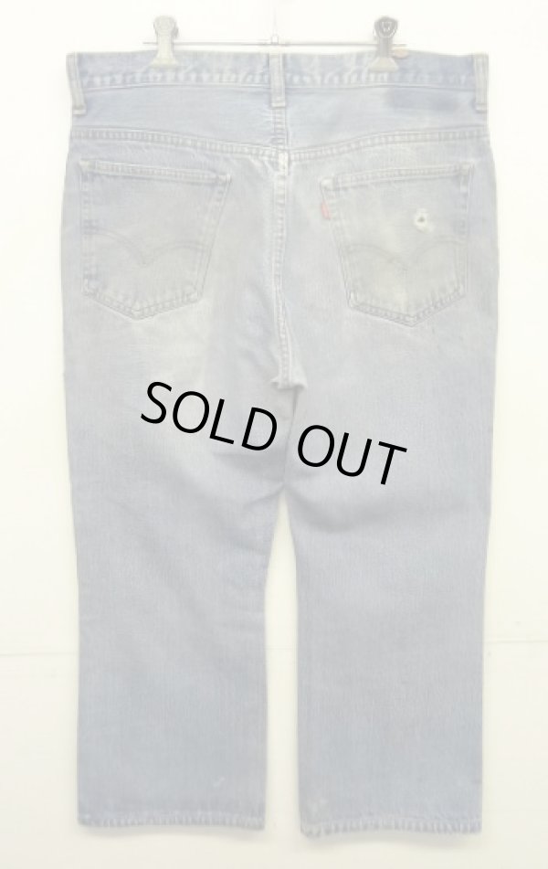 画像6: 70'S LEVIS 517 "66前期モデル" 内股シングル バック裏シングル デニム インディゴ 刻印2 42TALONジップ USA製 W36L29 (VINTAGE)