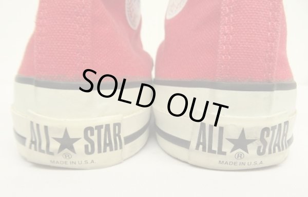 画像4: 90'S CONVERSE "ALL STAR HI" キャンバス スニーカー レッド USA製 (VINTAGE)