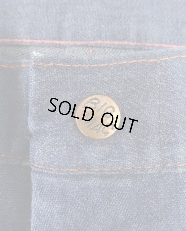 画像2: 70'S BIG MAC デニム ペインターパンツ インディゴ TALONジップ W36L32 USA製 (VINTAGE)