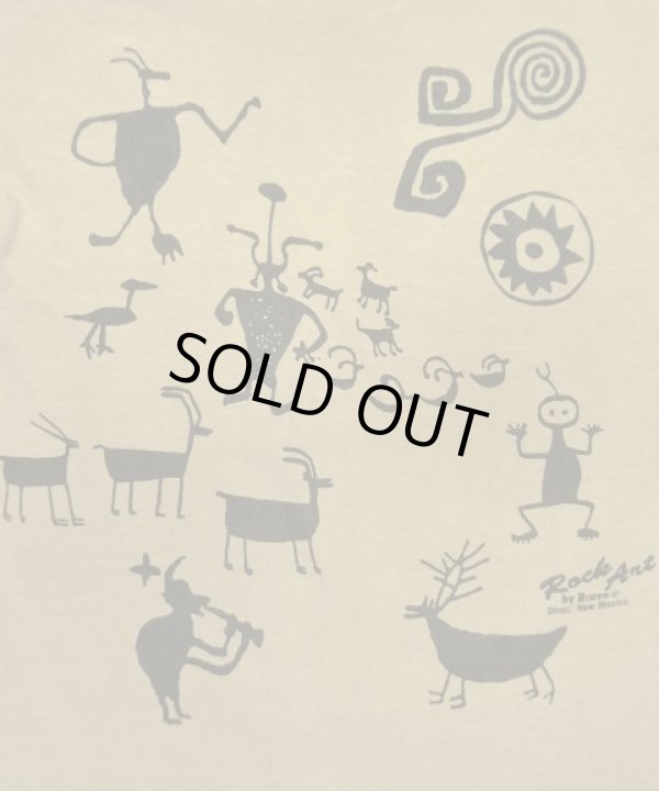 画像3: 90'S ROCK ART BY BRAVO シングルステッチ 両面染み込みプリント 半袖 Tシャツ ベージュ USA製 (VINTAGE)