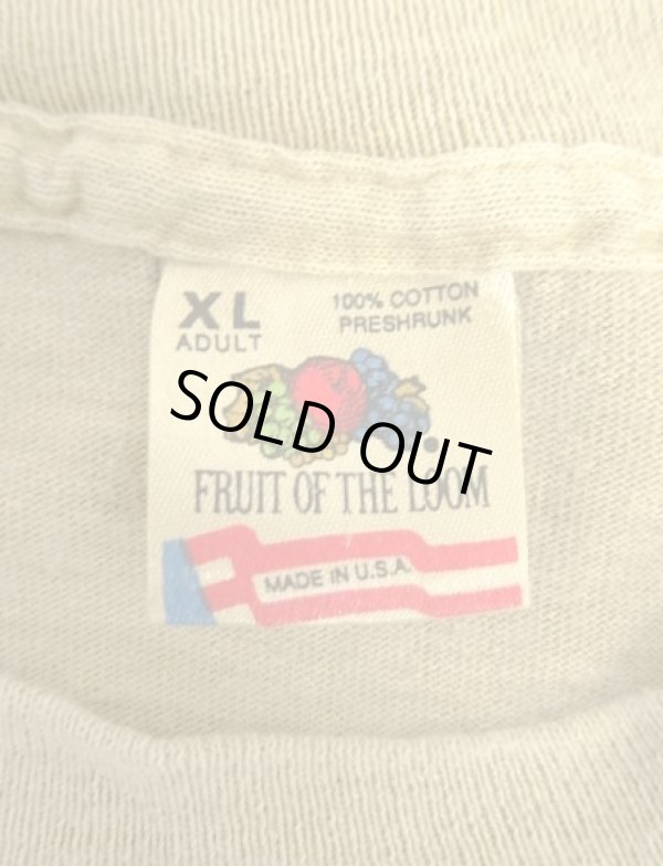 画像2: 90'S ROCK ART BY BRAVO シングルステッチ 両面染み込みプリント 半袖 Tシャツ ベージュ USA製 (VINTAGE)