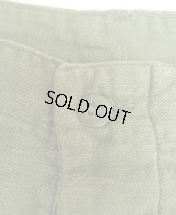 画像4: 60'S アメリカ軍 US ARMY "OG107" 初期モデル コットンサテン 平ボタン ベイカーパンツ W36L33 (VINTAGE)