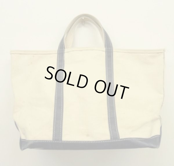 画像6: 80'S LL Bean 2色タグ キャンバス トートバッグ ネイビー/オフホワイト USA製 (VINTAGE)