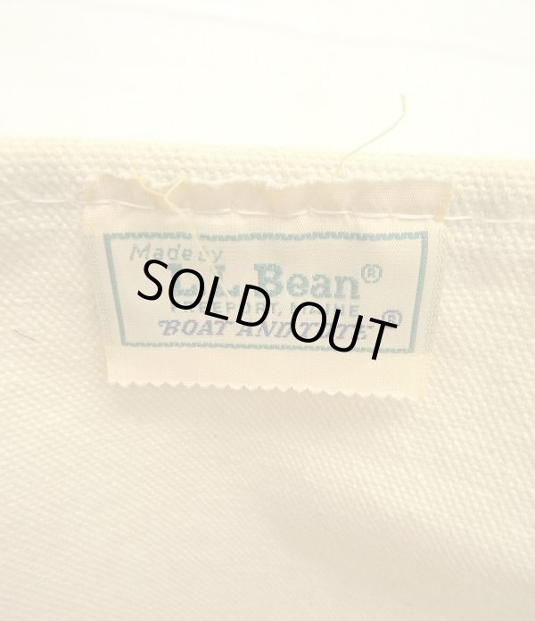 画像2: 80'S LL Bean 2色タグ キャンバス トートバッグ ネイビー/オフホワイト USA製 (VINTAGE)