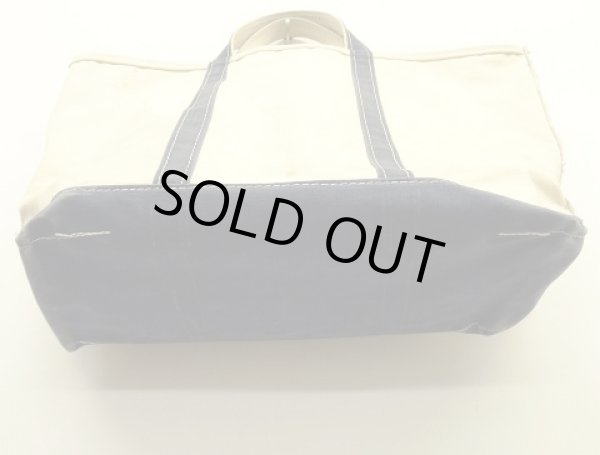 画像7: 80'S LL Bean 2色タグ キャンバス トートバッグ ネイビー/オフホワイト USA製 (VINTAGE)