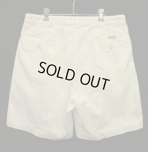画像5: 90'S RALPH LAUREN "TYLER SHORT" ツープリーツ チノショーツ ホワイト USA製 (VINTAGE)