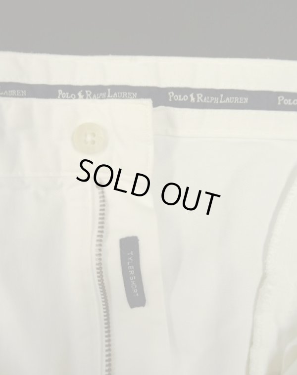 画像2: 90'S RALPH LAUREN "TYLER SHORT" ツープリーツ チノショーツ ホワイト USA製 (VINTAGE)