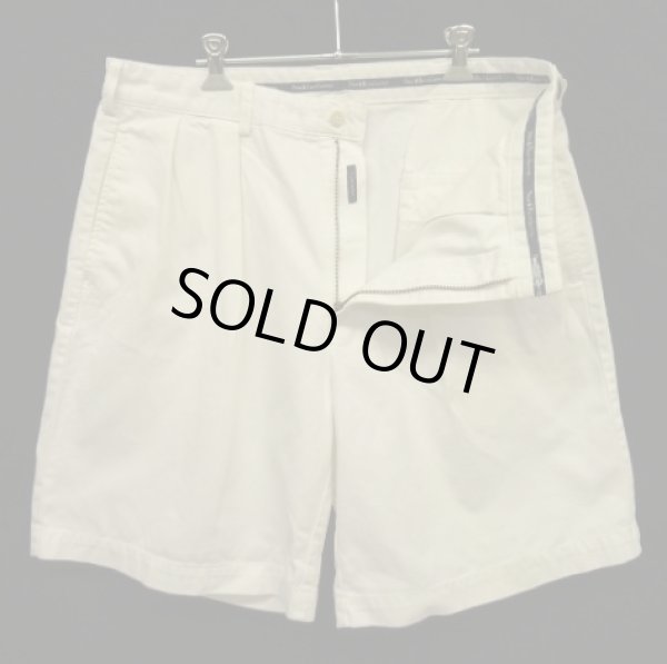 画像4: 90'S RALPH LAUREN "TYLER SHORT" ツープリーツ チノショーツ ホワイト USA製 (VINTAGE)