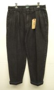 画像1: WOODBLOCK "2TUCK BLACK DENIM TROUSER" BLACK (NEW)