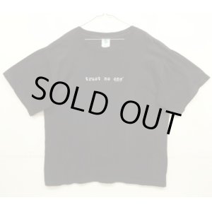 画像: 90'S THE X FILES "trust  no one" 両面プリント 半袖 Tシャツ ブラック (VINTAGE)