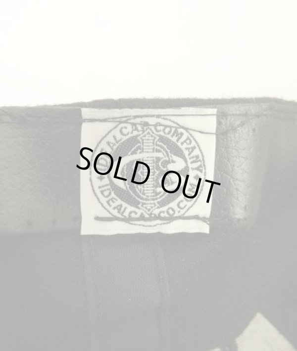 画像6: IDEAL CAP COMPANY "X" ウールキャップ ブラック USA製 (DEADSTOCK)