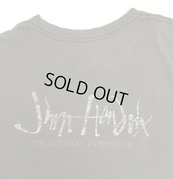 画像6: 90'S JIMI HENDRIX 両面プリント シングルステッチ 半袖 Tシャツ フェードブラック (VINTAGE)