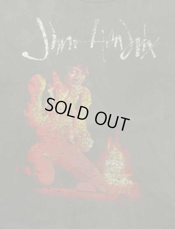 画像3: 90'S JIMI HENDRIX 両面プリント シングルステッチ 半袖 Tシャツ フェードブラック (VINTAGE)