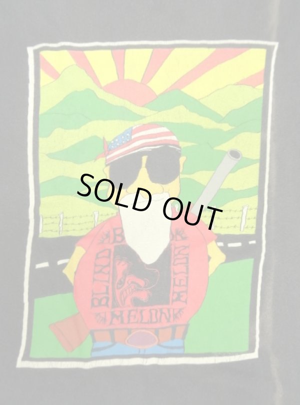 画像4: 90'S BLIND MELON 両面プリント シングルステッチ 半袖 Tシャツ ブラック USA製 (VINTAGE)