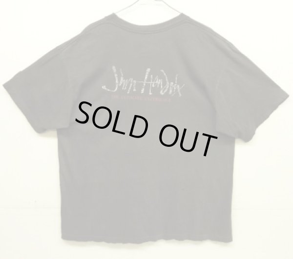 画像5: 90'S JIMI HENDRIX 両面プリント シングルステッチ 半袖 Tシャツ フェードブラック (VINTAGE)