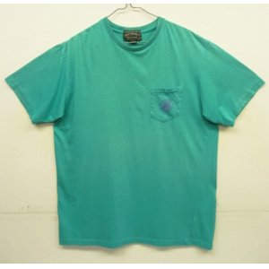 画像: 90'S RALPH LAUREN "POLO COUNTRY" シングルステッチ ポケット付き 半袖 Tシャツ グリーン (VINTAGE)
