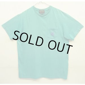 画像: 90'S RALPH LAUREN "POLO COUNTRY" シングルステッチ ポケット付き 半袖 Tシャツ グリーン (VINTAGE)