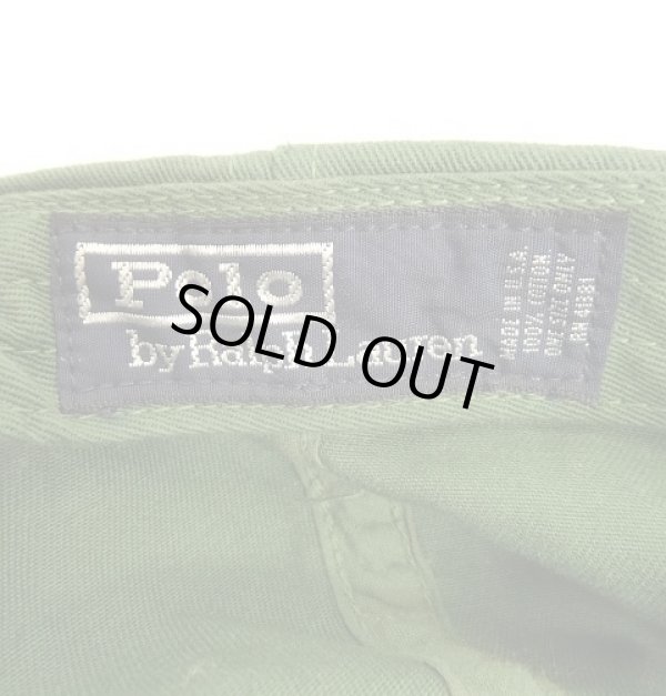 画像6: 90'S RALPH LAUREN ロゴ刺繍 ベースボールキャップ グリーン USA製 (VINTAGE)