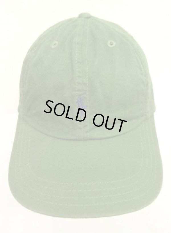 画像2: 90'S RALPH LAUREN ロゴ刺繍 ベースボールキャップ グリーン USA製 (VINTAGE)