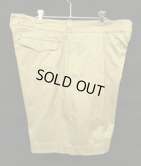 画像5: 50'S フランス軍 M52 プリーツ入り チノショーツ ベージュ (DEADSTOCK)