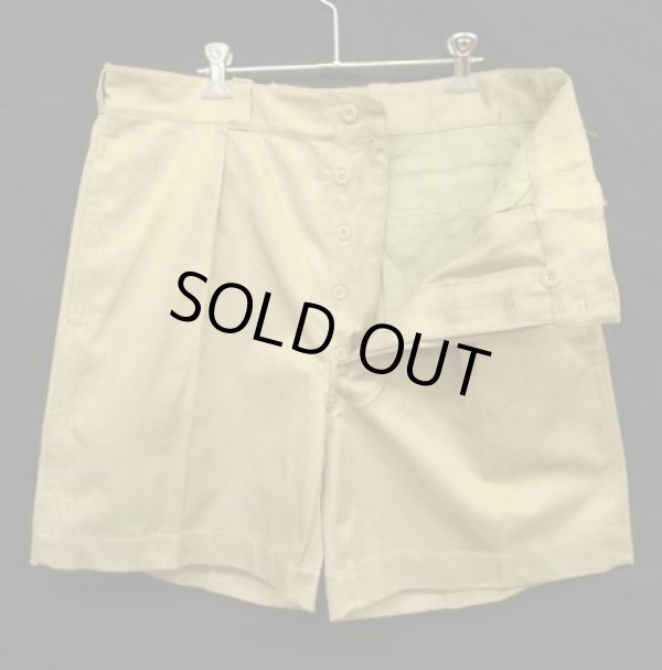 画像4: 50'S フランス軍 M52 プリーツ入り チノショーツ ベージュ (DEADSTOCK)