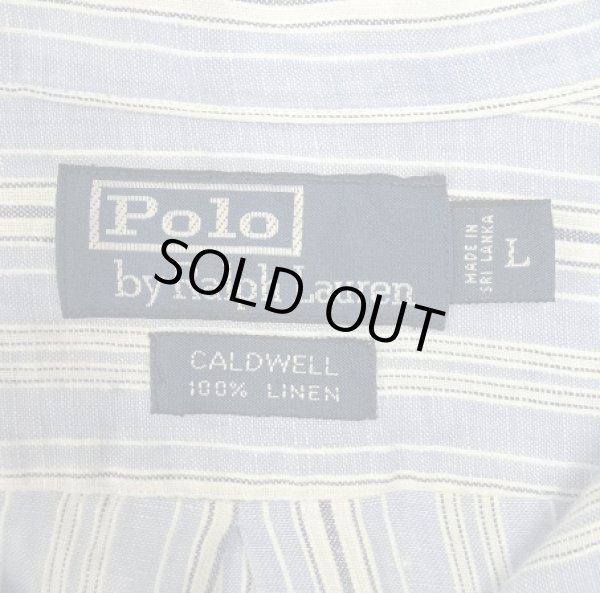 画像2: 90'S RALPH LAUREN "CALDWELL"  リネン 半袖 オープンカラーシャツ ストライプ (VINTAGE)