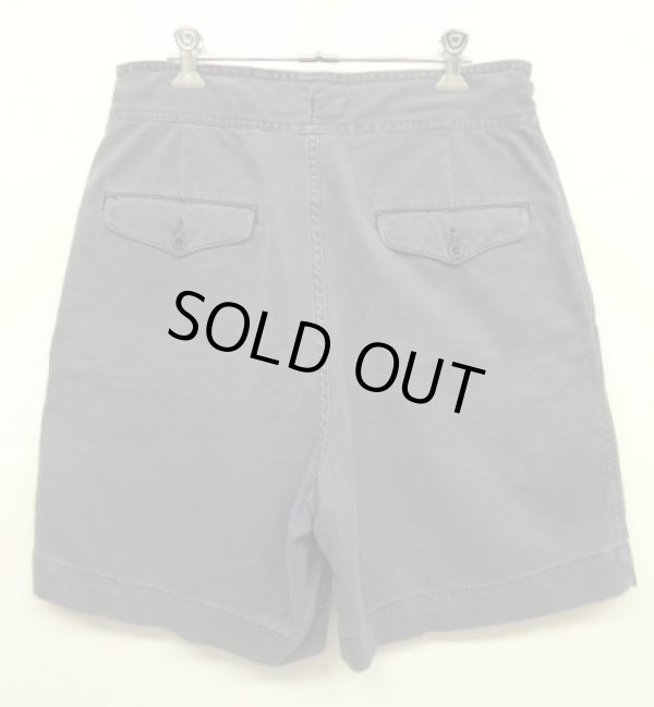 画像7: 90'S RRL 初期 三ツ星タグ ベルト付き プリーツ入り チノショーツ ネイビー USA製 (VINTAGE)