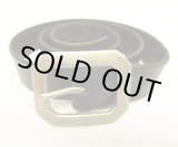 画像: RRL "SOLID BRASSバックル" レザーベルト ブラック イタリア製 (USED)