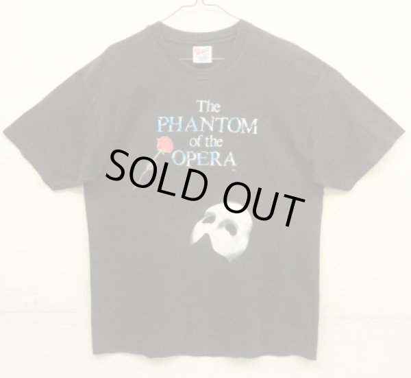 画像1: 90'S THE PHANTOM OF THE OPERA シングルステッチ 半袖 Tシャツ フェードブラック (VINTAGE)
