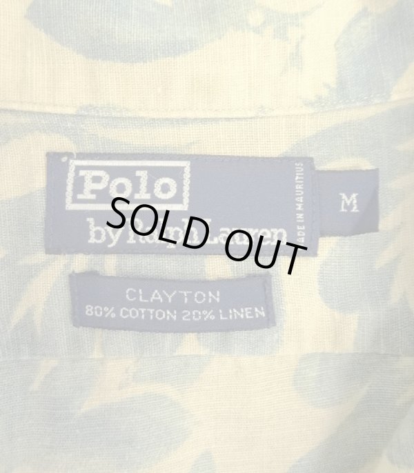 画像2: 90'S RALPH LAUREN "CLAYTON" リネン/コットン 半袖 オープンカラーシャツ フローラル柄 (VINTAGE)