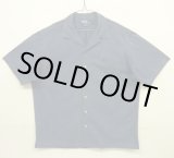 画像: 90'S RALPH LAUREN "CALDWELL" コットン 同色ロゴ 半袖 オープンカラーシャツ ネイビー (VINTAGE)