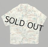 画像: 60'S ALOHA SHIRT "三角タグ" レーヨン 半袖 オープンカラーシャツ 総柄 (VINTAGE)