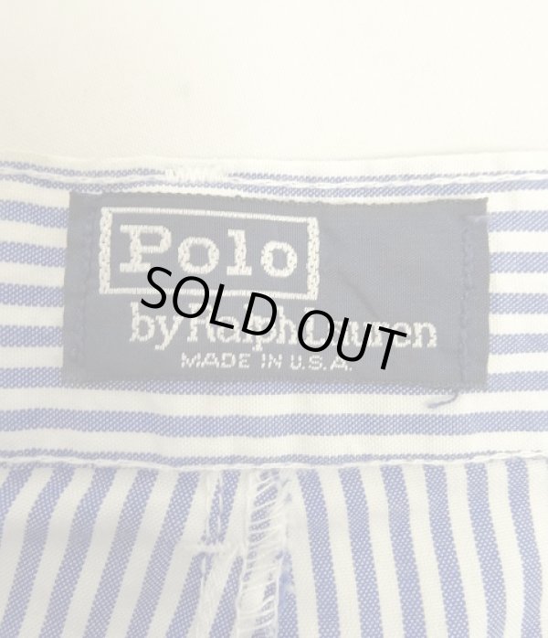 画像2: 90'S RALPH LAUREN ツープリーツ ショーツ ストライプ TALONジップ USA製 (VINTAGE)