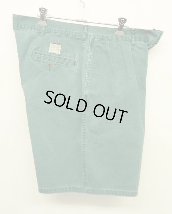 画像4: 90'S RALPH LAUREN ツープリーツ チノショーツ グリーン USA製 (VINTAGE)